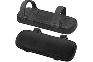 QWFHOME 2 Pack Chair Armrest Pads Memory Foam Home/Office Chair Arm Chair Cushion Removable Washable Elbow Support Forearm Pr