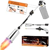 Saker Propane Weed Torch, 45,000 BTU, 30" Handle, Heavy Duty Burner | Powerful 45,000 BTU Flame, 30" Curved Handle Design, Heavy Duty Construction, Multi-Purpose Torch, Easy Grip &amp; Operation