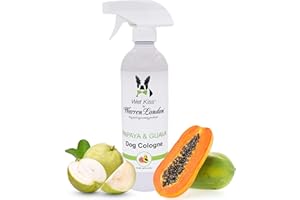 Warren London Wet Kiss Dog Cologne Spray – Papaya & Guava | Long-Lasting Odor Eliminator & Coat Freshener for Dogs & Cats | 16 oz