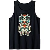 Sloth Sugar Skull Calavera Dia De Muertos Mexican Halloween Tank Top