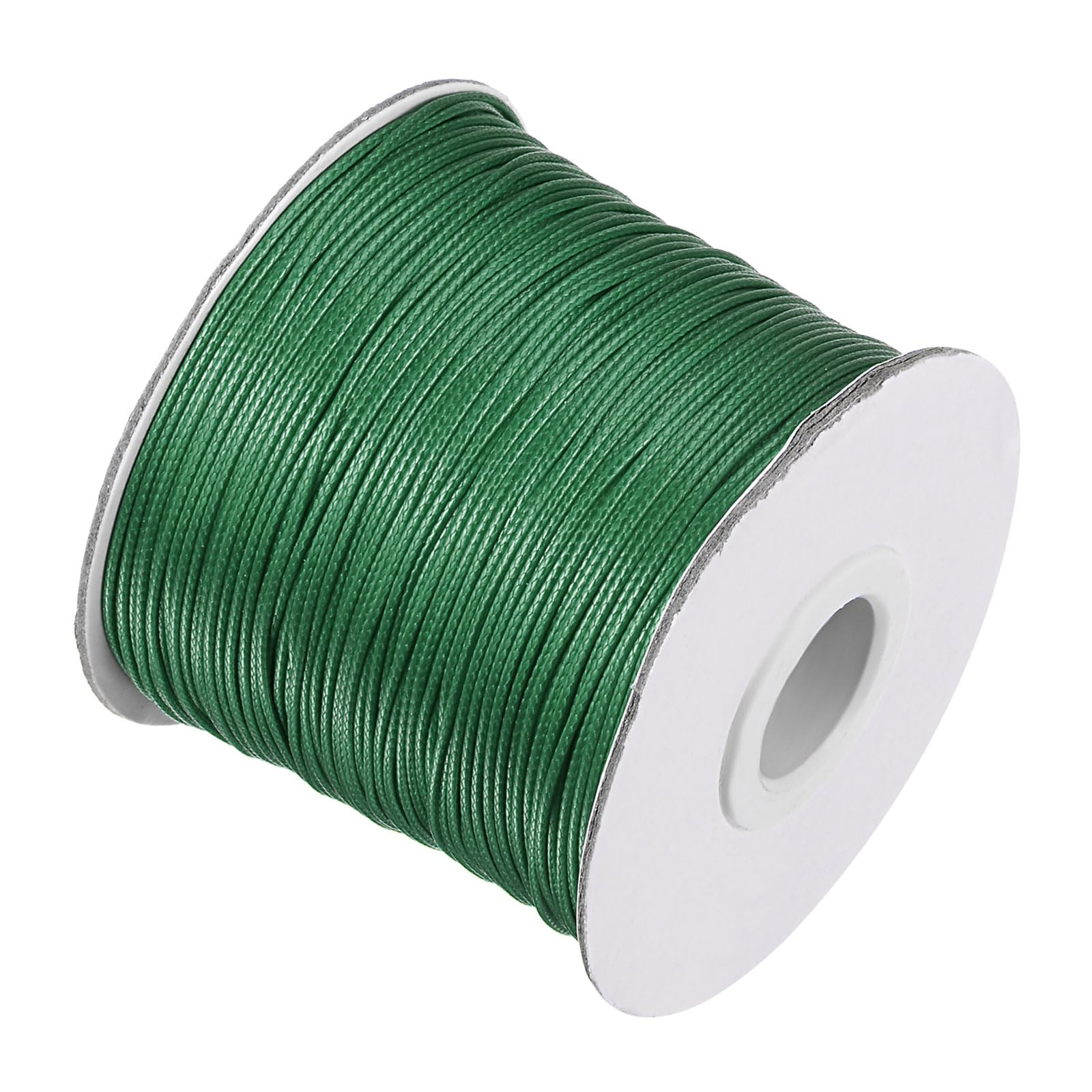 CoCud Waxed Polyester String Cord, 173 Yards 159m Length 0.8mm Dia, Soft Smooth Beading Thread Green - (Applications: for DIY Craft)