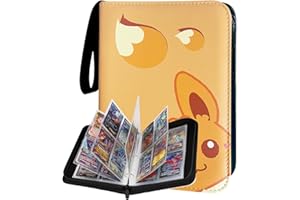 COLTUM Trading Card Binder for TCG Cards, Card Holder with Removable Sleeves,Collection Case Book Display Storage Carrying Toy Gift for Kids Playing Trading Card Games (Orange, 440 Pockets)