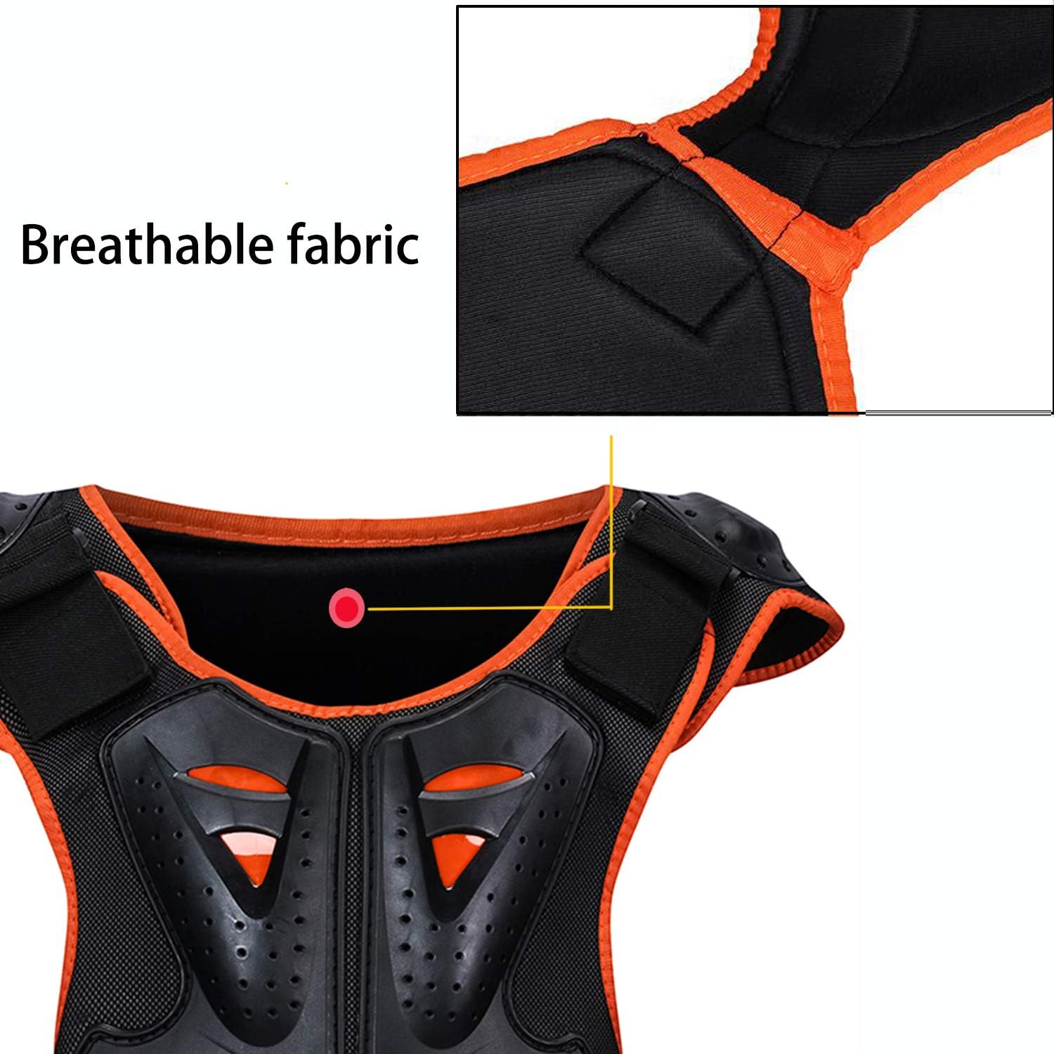 GuTe Kids Bike Chest Protector, Sport Motocross Skiing Armor Vest Spine Protective Gear: Automotive