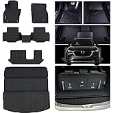 AltraVos Floor Mats & Trunk mat for 2024 2025 Mazda CX-90 PHEV 8 Seats-2 Row Bench Seat(Not Fit 6&7 Seats) TPE All Weather Protection 3 Rows Car Floor Liners & Cargo Liners for CX90 Accessories