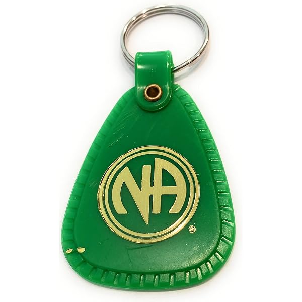 Narcotics Anonymous Recovery Keychain - Red 90 Days Sobriety Keytag