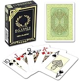 DA VINCI Italian 100% Plastic Playing Cards, Single Deck, Several Designs to Choose from (Green-Poker-Large-Index)
