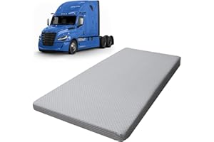 FormiPow 32" × 80" Semi Truck & RV Mattress, Memory Foam Mattress Topper, Heavy Duty and Durable, Pressure Relief Support, Universal Fits for Freightliner Cascadia, Volvo, Kenworth, RV, Camper
