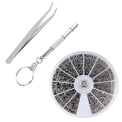 DIY Crafts 10 Kinds of Stainless Steel Screws (Pack of 400 Pcs) Useful for Watch Camera Gadget Repair Note:-These are Tiny/Small Screw Check Sizes (1 Repair Set/Kit, Design No # 15)