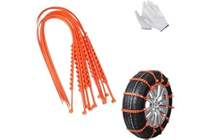10/20/30/40/50pcs Universal Reusable Anti-Skid Nylon Tire Chains, Anti-Slip Zip Ties Snow Chains, Adjustable Emergency Anti S