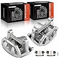 A-Premium Disc Brake Caliper Assembly with Bracket Compatible with Select Nissan Models - Maxima 2009-2020 V6 3.5L, Sentra 2009-2012 L4 2.5L - Front Driver and Passenger Side, 2-PC Set