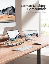 Nulaxy Dual Foldable Tablet Stand Adjustable Desktop Holder Silver view 5