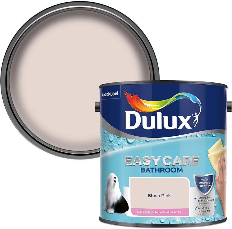 Dulux Easycare Bathroom Soft Sheen Emulsion Blush Pink 2.5L