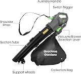 Gracious Gardens 3000W Leaf Blower Vacuum 35L Bag 10:1 Shredder view 5