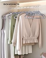 SONGMICS 20 Pcs Plastic Hangers U-Shaped Non-Slip 0.5cm Thick 41.5cm view 2