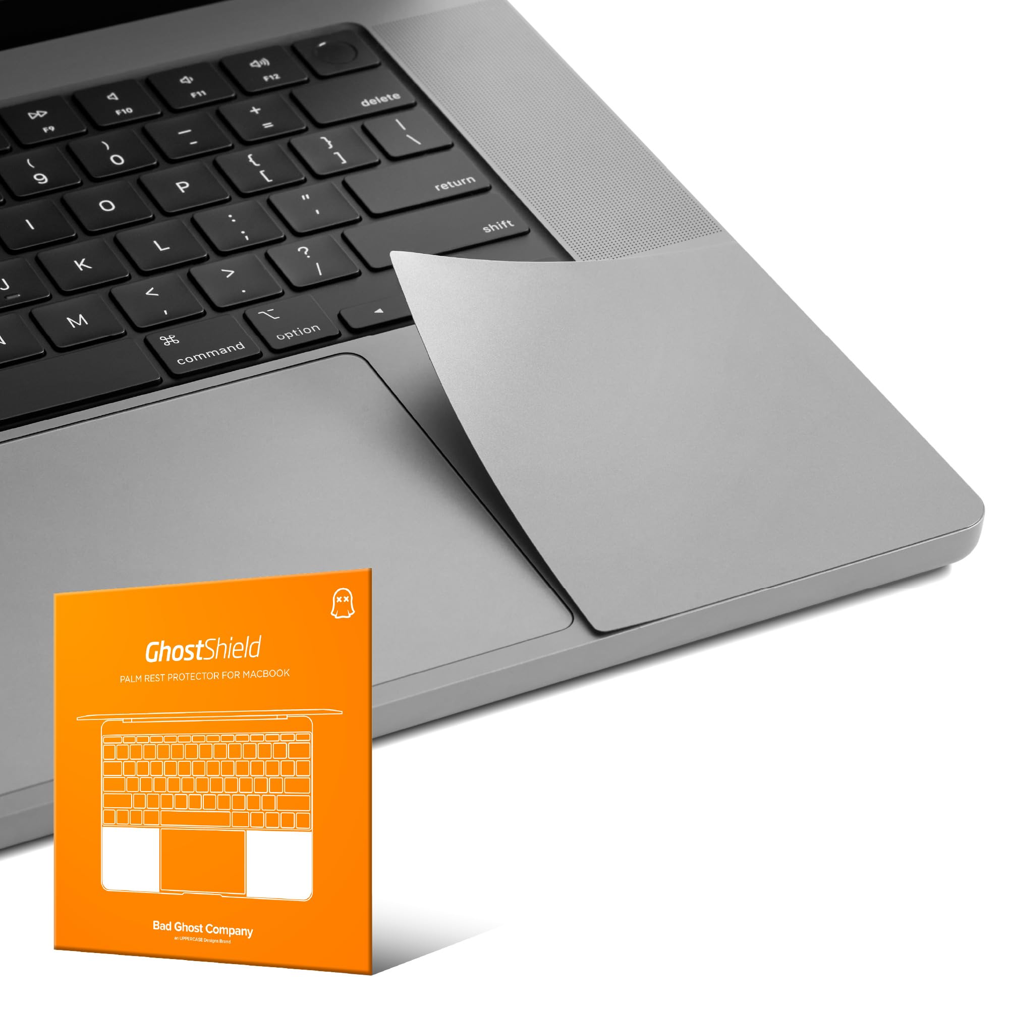 UPPERCASE GhostShield Premium Palm Rest Protector Skin Cover Set, Scratches and Wear Protection, Compatible with MacBook Pro 16" 2024 2023 2021 M4/M3/M2/M1 Pro/Max (Space Gray)