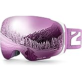 ZIONOR Ski Goggles, Z1 Zipon HD Lens Snow Snowboard Goggles for Men Women Adult