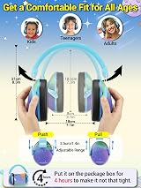 Dr.meter Ear Defenders Children, Noise Reduction 27.4 dB, Adjustable Headband view 5
