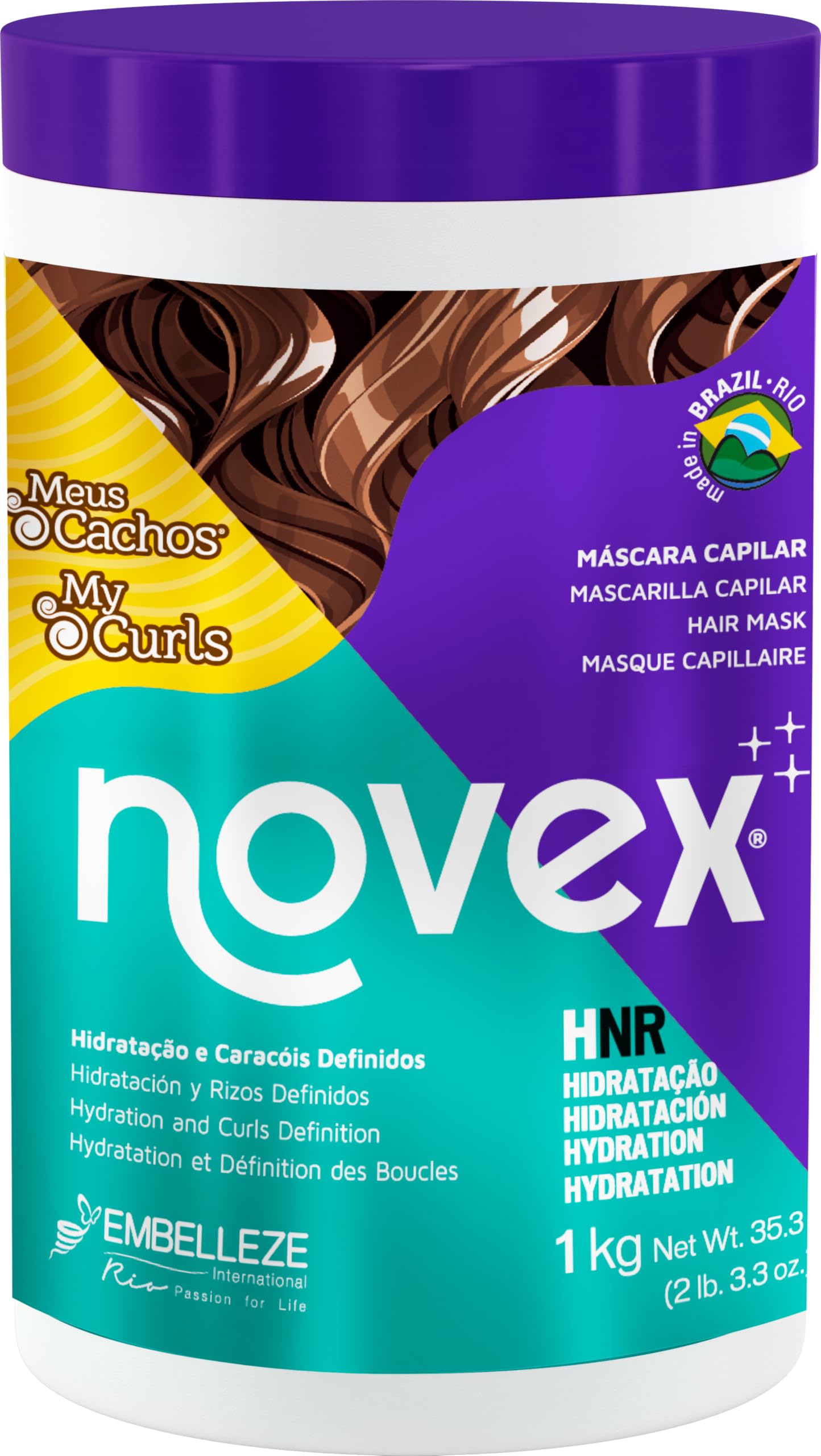 NOVEX My Curls Hair Mask, 1 Kilogram, CLEAR
