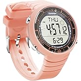 Women Girls Sports Swimming Diving Wristwatch 10 ATM Waterproof, with Multiple Functions of Alarm Clock, Stopwatch, Countdown, Dual Time, 12 and 24 Hour Format Switchable, Silicone Band