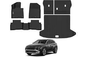 Tongama-Floor Mats for 2022-2026 Hyundai Tucson Hybrid (Not for PHEV/Gas), All Weather TPE Floor Liners&Trunk Mat&Backrest Ma