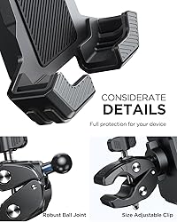 JOYROOM Motorcycle Phone Mount, [Fastest Visualize