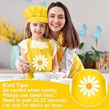 Bouiexye Kids Apron and Chef Hat Set Adjustable with 2 Pockets Yellow view 4