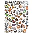 50 Pcs Animal Stickers Vinyl Animal Stickers for Skateboard Water Bottle Laptop Luggage Guitar Travel Case Bike,Cute Trendy Waterproof Horse Riding Stickers DIY Decorations for Teens Adults Boys
