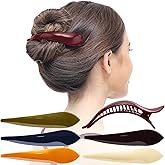 RC ROCHE 6 Pcs Duck Bill Alligator Hair Clips for Women Sectioning Flat Claw Long Thick Hair Inner Teeth Curved Styling Jaw Strong Secure Grip Salon, Medium Classic Multicolor