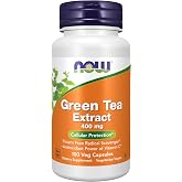 NOW Supplements, Green Tea Extract 400 mg with Vitamin C, 100 Veg Caps