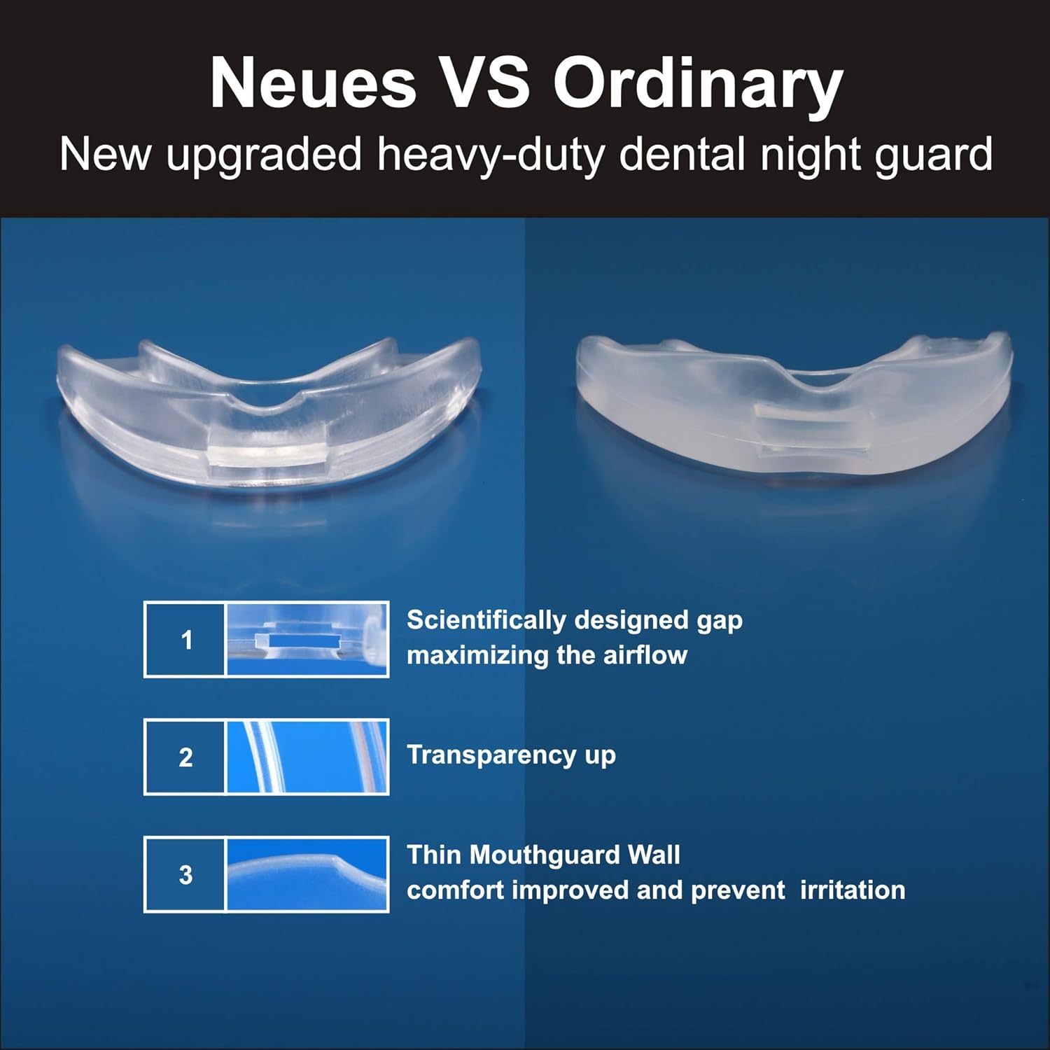 Mouth Guard for Teeth Grinding Clenching Bruxism-6 BPA FREE New Upgraded FOUR UNCLES Anti Dental Night Guard for sleep Moldable, Including 4 Regular and 2 Heavy Duty Guard & Travel Retainer Case : Beauty