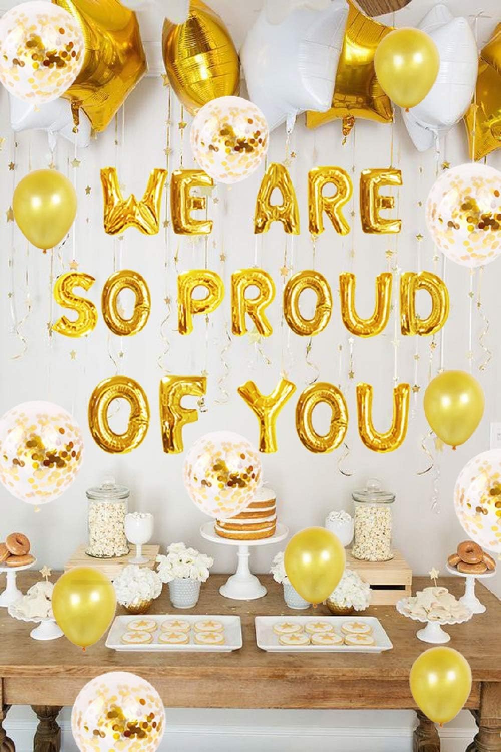 Laventy Set Of 25 We Are So Proud Of You Balloon Graduation Banner Congratulations Banner Graduation Party Decorations Graduation Commencement Decoration For College High School Banners Toys Games Sostulsa Com