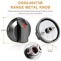 AMI PARTS DG64-00473B Black Stainless Knobs