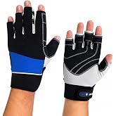 MRX Sailing Gloves for Men &amp; Women 3/4 Finger Grip Great for Sailing, Yachting, Paddling, Kayaking, Fishing, Dinghying Water Sports