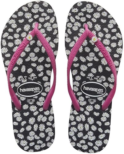 black and pink havaianas