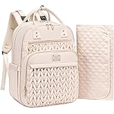 Tealari Diaper Bag Backpack,Stylish Baby Diaper Bag,Waterproof Travel Diaper Backpacks Baby Bags with Changing Pad,Stroller Straps,Insulated Pockets (Beige)
