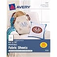 Amazon.com : Avery Printable Fabric Sheets, 8.5" x 11", Inkjet Printer ...