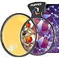 FL!PPER Flipper DeepSee Viewer Black Orange Filter Attachment for Flipper DeepSee Viewer 4" Magnetic Aquarium Glass Magnifier for Coral Color Correction, Reef Photography and Aquarium Videography