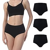 Tawyisi Incontinence Underwear for Women,6 Layer High Absorbency Leak Proof Period Underwear,High Waist Ladies Washable Incontinence Underwear, Postpartum, Bladder Control,3-Pack L