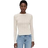 DAZE Women's Waverly Pointelle Crewneck Tee