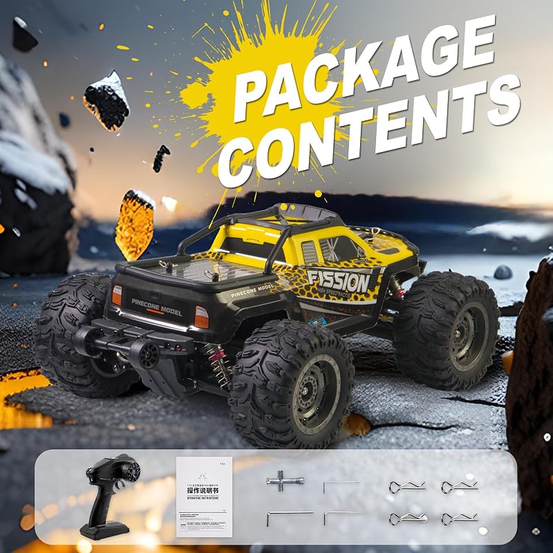 Bürstenloser 4WD High-Speed RC Truck mit Metall-Antrieb, Upgrade-freier 1:12 RC Truck für schnelles und aggressives Fahren