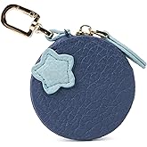 Cute Fruit Coin Purse Bag Charm,Mini Leather Coin Change Purse & Pouch Holder Keychain Charm for Handbag Tote Wallet Airtag Accessories,Fruit Bag Charms for Girl Women Blue berry