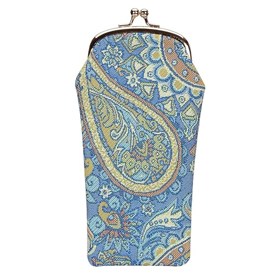 Signare Tapestry Glasses Case for Women Eyeglass Case with Paisley in