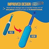 Fur Magic Pet Hair Remover Brush with Easy Open Self-Cleaning Base Blue view 5