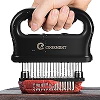 JY COOKMENT Meat Tenderizer with 48 Stainless Steel Ultra Sharp Needle Blades, Kitchen Cooking Tool Best for Tenderizing, BBQ