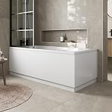 Aurora Modern 1700mm Bath Panel MDF White Gloss Adjustable Plinth