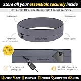 Build & Fitness Running Belt Flip Waist Phone Holder Key Clip view 3
