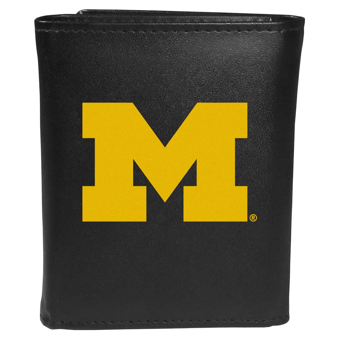 Siskiyou Sports NCAA Michigan Wolverines Tri-Fold Wallet Large Logo, Black