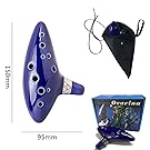 earsTravel 12 Hole Ocarina Ceramic Alto C Musical Instrument Legend of Zelda with Carry Bag