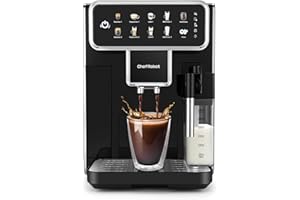 Chef Robot Automatic Espresso Machine Coffee Maker 12 Cup with Grinder Cappuccino Latte Americano Machine with Milk Frother for Home/Office