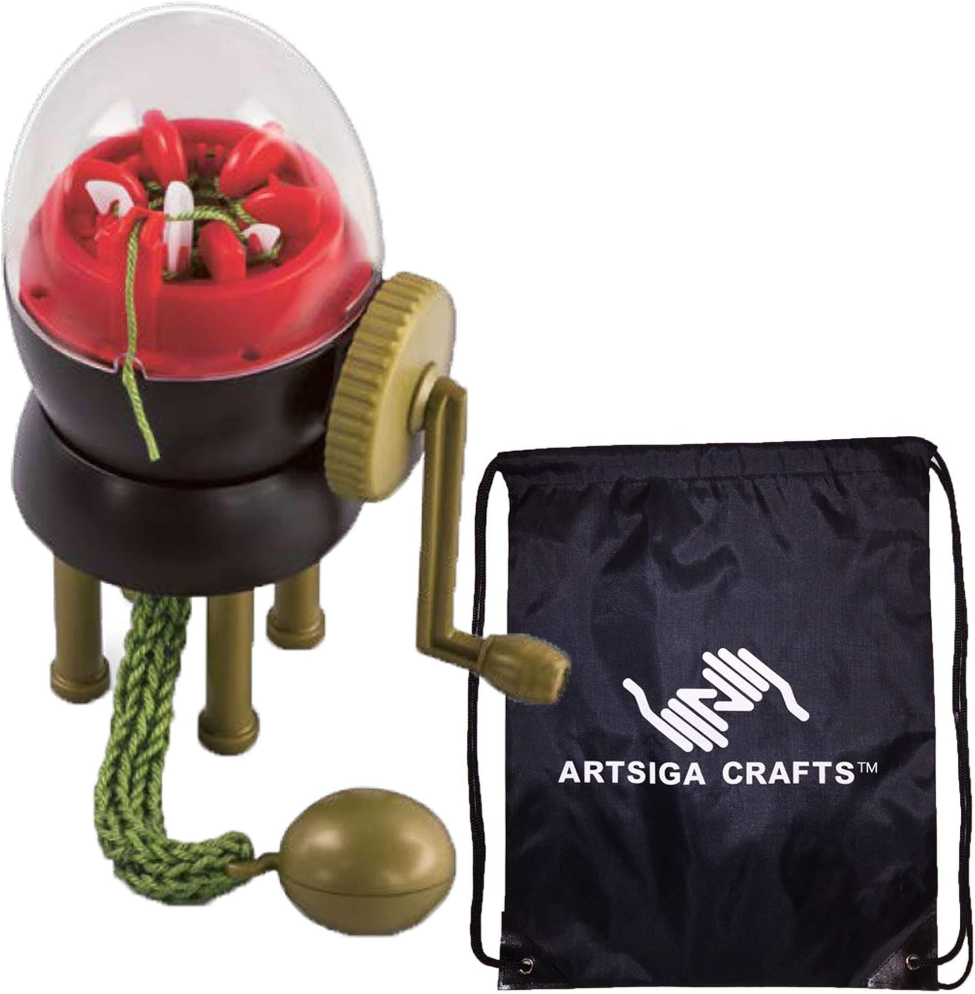 addi Egg Ei Knitting Machine Bundle with 1 Artsiga Crafts Project Bag